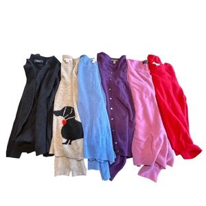 Crafters Sewing 100% Cashmere Fabric 6   Multicolor Flawed Sweaters 2.5 Pounds